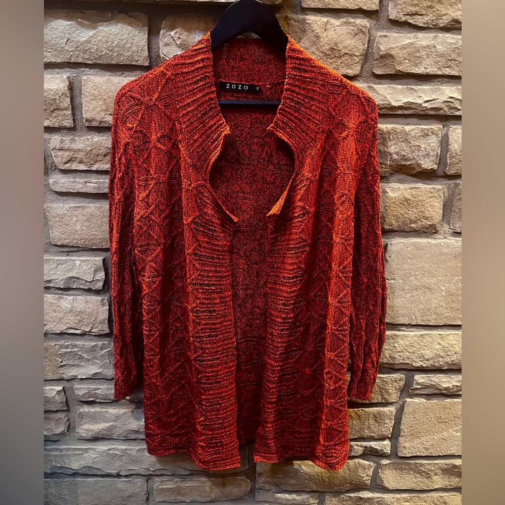 Zozo rust and black size M cardigan